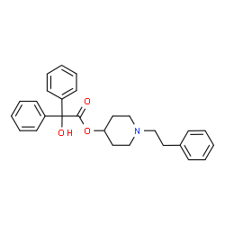 ChemSpider 2D Image | 1-(2-Phenylethyl)-4-piperidinyl hydroxy(diphenyl)acetate | C27H29NO3