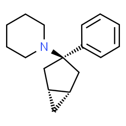 ChemSpider 2D Image | 1-[(1R,3s,5S)-3-Phenylbicyclo[3.1.0]hex-3-yl]piperidine | C17H23N