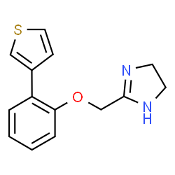 ChemSpider 2D Image | 2-{[2-(3-Thienyl)phenoxy]methyl}-4,5-dihydro-1H-imidazole | C14H14N2OS