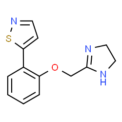 ChemSpider 2D Image | 5-[2-(4,5-Dihydro-1H-imidazol-2-ylmethoxy)phenyl]-1,2-thiazole | C13H13N3OS