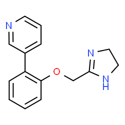 ChemSpider 2D Image | 3-[2-(4,5-Dihydro-1H-imidazol-2-ylmethoxy)phenyl]pyridine | C15H15N3O