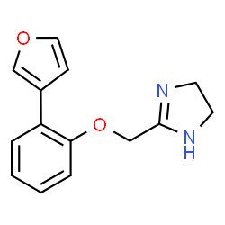 ChemSpider 2D Image | 2-{[2-(3-Furyl)phenoxy]methyl}-4,5-dihydro-1H-imidazole | C14H14N2O2