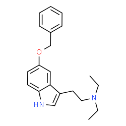 ChemSpider 2D Image | 2-[5-(Benzyloxy)-1H-indol-3-yl]-N,N-diethylethanamine | C21H26N2O