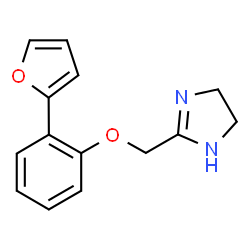 ChemSpider 2D Image | 2-{[2-(2-Furyl)phenoxy]methyl}-4,5-dihydro-1H-imidazole | C14H14N2O2