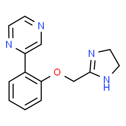 ChemSpider 2D Image | 2-[2-(4,5-Dihydro-1H-imidazol-2-ylmethoxy)phenyl]pyrazine | C14H14N4O