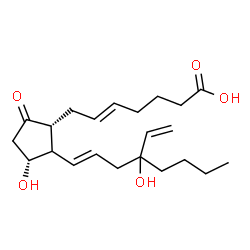 ChemSpider 2D Image | (5E,11alpha,12xi,13E)-11,16-Dihydroxy-9-oxo-16-vinylprosta-5,13-dien-1-oic acid | C22H34O5
