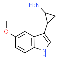 ChemSpider 2D Image | 2-(5-Methoxy-1H-indol-3-yl)cyclopropanamine | C12H14N2O