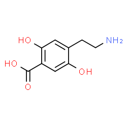 ChemSpider 2D Image | 4-(2-Aminoethyl)-2,5-dihydroxybenzoic acid | C9H11NO4