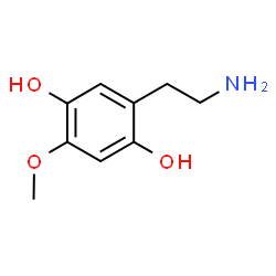 ChemSpider 2D Image | 2-(2-Aminoethyl)-5-methoxy-1,4-benzenediol | C9H13NO3