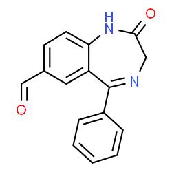 ChemSpider 2D Image | 2-Oxo-5-phenyl-2,3-dihydro-1H-1,4-benzodiazepine-7-carbaldehyde | C16H12N2O2