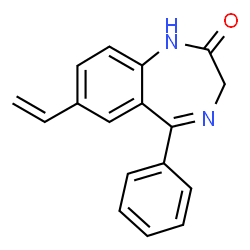 ChemSpider 2D Image | 5-Phenyl-7-vinyl-1,3-dihydro-2H-1,4-benzodiazepin-2-one | C17H14N2O
