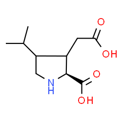 ChemSpider 2D Image | 3-(Carboxymethyl)-4-isopropyl-L-proline | C10H17NO4