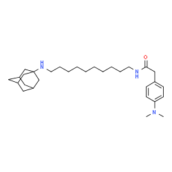ChemSpider 2D Image | N-[10-(Adamantan-1-ylamino)decyl]-2-[4-(dimethylamino)phenyl]acetamide | C30H49N3O