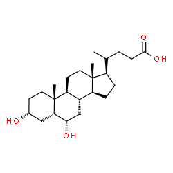ChemSpider 2D Image | 6alpha,20xi-murideoxycholic acid | C24H40O4