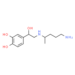ChemSpider 2D Image | 4-{2-[(5-Amino-2-pentanyl)amino]-1-hydroxyethyl}-1,2-benzenediol | C13H22N2O3