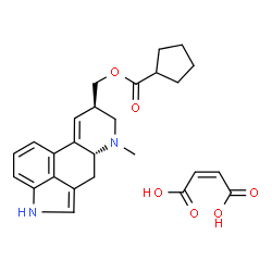 ChemSpider 2D Image | [(8beta)-6-Methyl-9,10-didehydroergolin-8-yl]methyl cyclopentanecarboxylate (2Z)-2-butenedioate (1:1) | C26H30N2O6