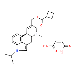 ChemSpider 2D Image | (1-Isopropyl-6-methyl-8,9-didehydroergolin-8-yl)methyl cyclobutanecarboxylate (2Z)-2-butenedioate (1:1) | C28H34N2O6