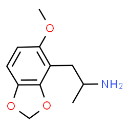 ChemSpider 2D Image | 1-(5-Methoxy-1,3-benzodioxol-4-yl)-2-propanamine | C11H15NO3