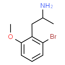 ChemSpider 2D Image | 1-(2-Bromo-6-methoxyphenyl)-2-propanamine | C10H14BrNO