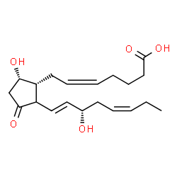 ChemSpider 2D Image | (5Z,9alpha,12xi,13E,15S,17Z)-9,15-Dihydroxy-11-oxoprosta-5,13,17-trien-1-oic acid | C20H30O5