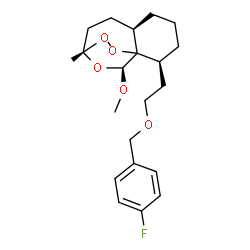 ChemSpider 2D Image | (1S,3S,5aR,9S)-9-{2-[(4-fluorobenzyl)oxy]ethyl}-1-methoxy-3-methyloctahydro-3,9a-epidioxy-2-benzoxepine | C21H29FO5