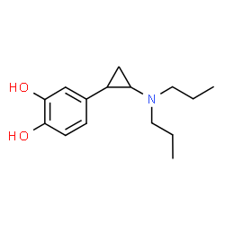 ChemSpider 2D Image | 4-[2-(Dipropylamino)cyclopropyl]-1,2-benzenediol | C15H23NO2