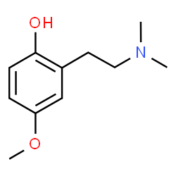 ChemSpider 2D Image | 2-[2-(Dimethylamino)ethyl]-4-methoxyphenol | C11H17NO2