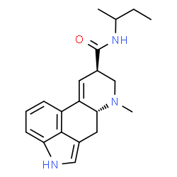 ChemSpider 2D Image | (8beta)-N-sec-Butyl-6-methyl-9,10-didehydroergoline-8-carboxamide | C20H25N3O