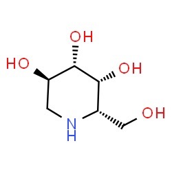 ChemSpider 2D Image | (2S,3R,4S,5R)-2-(Hydroxymethyl)-3,4,5-piperidinetriol | C6H13NO4