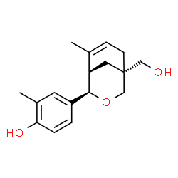 ChemSpider 2D Image | 4-[(1R,2R,5R)-5-(Hydroxymethyl)-8-methyl-3-oxabicyclo[3.3.1]non-7-en-2-yl]-2-methylphenol | C17H22O3