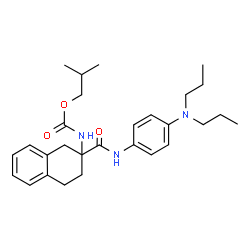 ChemSpider 2D Image | Isobutyl (2-{[4-(dipropylamino)phenyl]carbamoyl}-1,2,3,4-tetrahydro-2-naphthalenyl)carbamate | C28H39N3O3