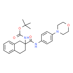 ChemSpider 2D Image | tert-butyl (2-{[4-(morpholin-4-yl)phenyl]carbamoyl}-1,2,3,4-tetrahydronaphthalen-2-yl)carbamate | C26H33N3O4