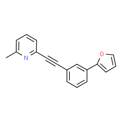 ChemSpider 2D Image | 2-{[3-(2-Furyl)phenyl]ethynyl}-6-methylpyridine | C18H13NO