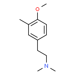 ChemSpider 2D Image | 2-(4-Methoxy-3-methylphenyl)-N,N-dimethylethanamine | C12H19NO