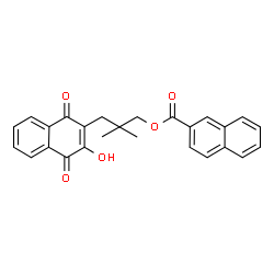 ChemSpider 2D Image | 3-(3-Hydroxy-1,4-dioxo-1,4-dihydro-2-naphthalenyl)-2,2-dimethylpropyl 2-naphthoate | C26H22O5