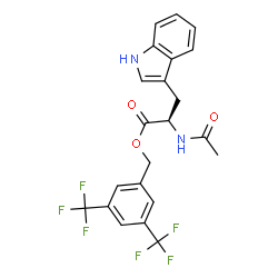 ChemSpider 2D Image | 3,5-Bis(trifluoromethyl)benzyl N-acetyl-D-tryptophanate | C22H18F6N2O3