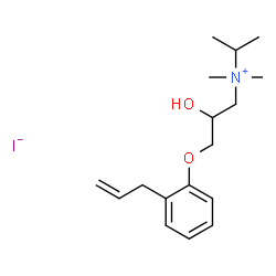 ChemSpider 2D Image | 3-(2-Allylphenoxy)-2-hydroxy-N-isopropyl-N,N-dimethyl-1-propanaminium iodide | C17H28INO2