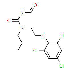 ChemSpider 2D Image | 3-Formyl-1-propyl-1-[2-(2,4,6-trichlorophenoxy)ethyl]urea | C13H15Cl3N2O3