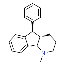 ChemSpider 2D Image | (4aS,5R,9bS)-1-Methyl-5-phenyl-2,3,4,4a,5,9b-hexahydro-1H-indeno[1,2-b]pyridine | C19H21N