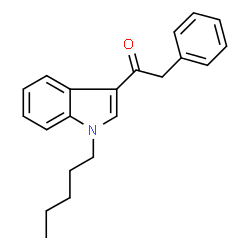 ChemSpider 2D Image | 1-pentyl-3-(phenylacetyl)indole | C21H23NO