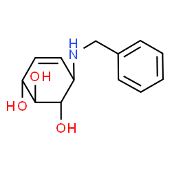 ChemSpider 2D Image | 6-(Benzylamino)-4-cyclohexene-1,2,3-triol | C13H17NO3