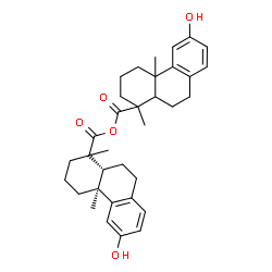 ChemSpider 2D Image | (4aS,10aR)-6-Hydroxy-1,4a-dimethyl-1,2,3,4,4a,9,10,10a-octahydro-1-phenanthrenecarboxylic 6-hydroxy-1,4a-dimethyl-1,2,3,4,4a,9,10,10a-octahydro-1-phenanthrenecarboxylic anhydride | C34H42O5