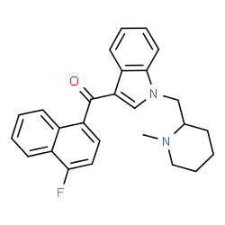 ChemSpider 2D Image | (4-Fluoro-1-naphthyl){1-[(1-methyl-2-piperidinyl)methyl]-1H-indol-3-yl}methanone | C26H25FN2O