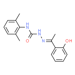 ChemSpider 2D Image | (2E)-N-(2,6-Dimethylphenyl)-2-[1-(2-hydroxyphenyl)ethylidene]hydrazinecarboxamide | C17H19N3O2