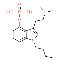 ChemSpider 2D Image | 1-butyl-3-[2-(dimethylamino)ethyl]-1H-indol-4-yl dihydrogen phosphate | C16H25N2O4P