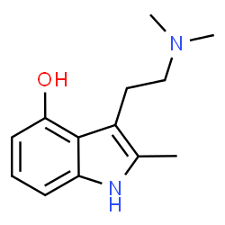ChemSpider 2D Image | 3-[2-(dimethylamino)ethyl]-2-methyl-1H-indol-4-ol | C13H18N2O
