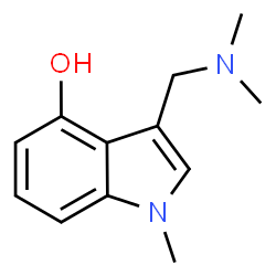 ChemSpider 2D Image | 3-[(dimethylamino)methyl]-1-methyl-1H-indol-4-ol | C12H16N2O