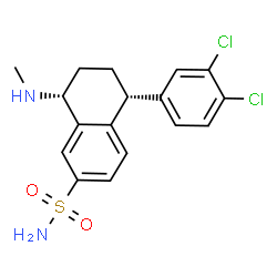 ChemSpider 2D Image | (5R,8R)-5-(3,4-Dichlorophenyl)-8-(methylamino)-5,6,7,8-tetrahydro-2-naphthalenesulfonamide | C17H18Cl2N2O2S