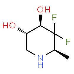 ChemSpider 2D Image | (3S,4R,6R)-5,5-Difluoro-6-methyl-3,4-piperidinediol | C6H11F2NO2