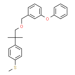 ChemSpider 2D Image | 1-({2-Methyl-2-[4-(methylsulfanyl)phenyl]propoxy}methyl)-3-phenoxybenzene | C24H26O2S